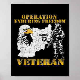 Poster Opération Enduring Freedom Oef Combat Vint vétéran