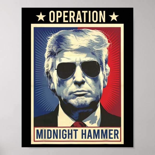 Poster Opération Midnight Hammer Trump  (Devant)