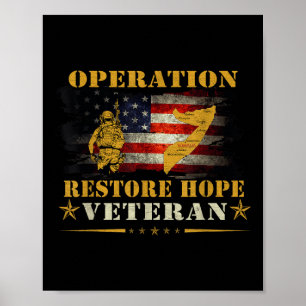 Poster Opération Restaurer l'espoir Vétérinaire Somalie V