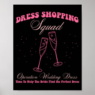Poster Opération tenue de mariage de l'équipe de shopping