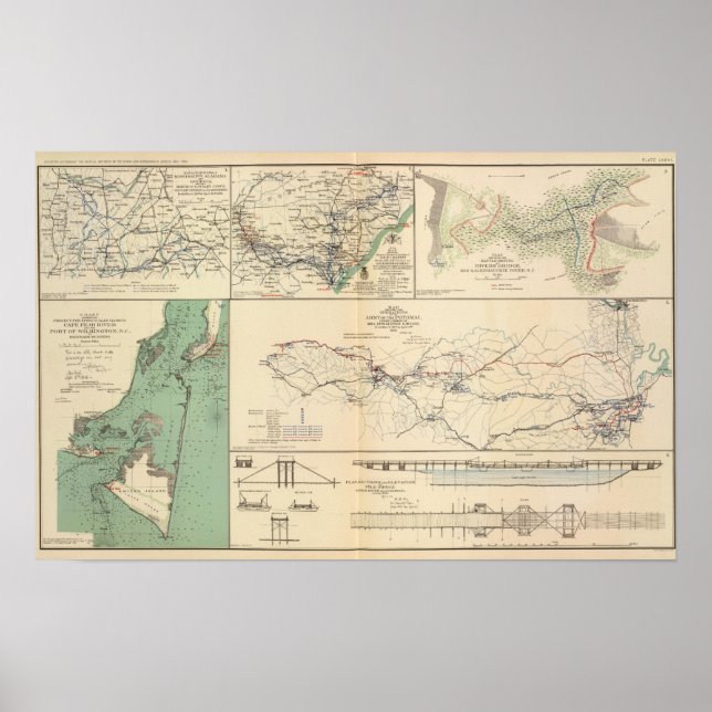 Poster Opérations de l'Armée de potomac (Devant)