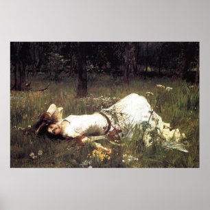 Poster Ophelia, by John William Waterhouse, 1889