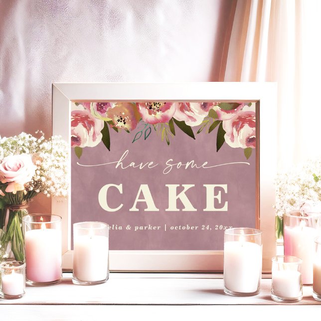 Poster Ophelia Floral Rose Ont Quelques Mariages De Gâtea (Say "I DO" to Romantic Watercolor Florals and a Cottagecore Vibe with the Ophelia Wedding Suite.)