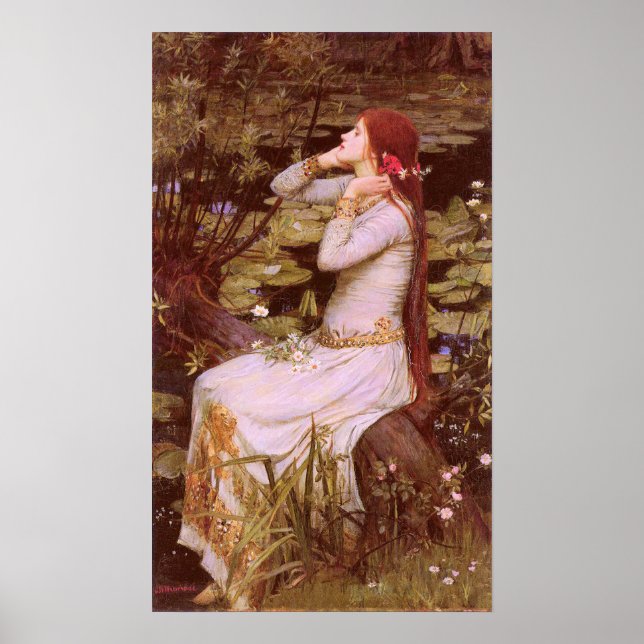 Poster Ophelia par John William Waterhouse (Devant)