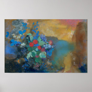 Poster Ophelia parmi les fleurs par Odilon Redon Impressi