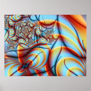 Poster Ophélie Art Fractal Abstrait