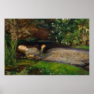Poster Ophélie, ch. 1852 par Sir John Everett Millais