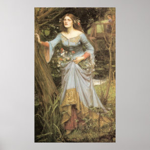 Poster Ophélie par John William Waterhouse - 1910