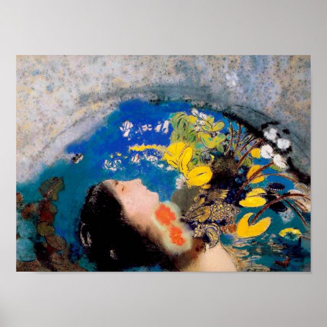 Poster Ophélie, Redon (Devant)