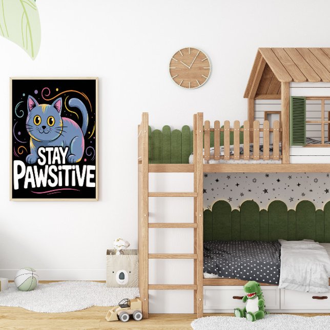 Poster Optimiste Feline Outlook (Créateur téléchargé)