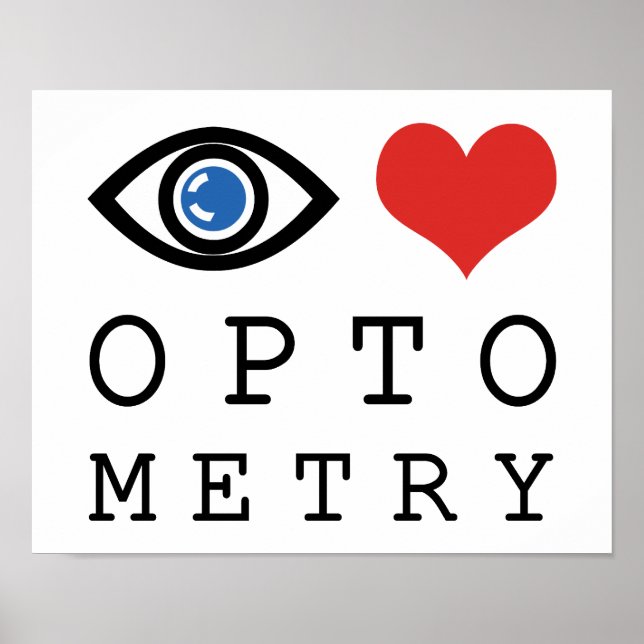Poster Optométrie du coeur - Optométriste Organigramme (Devant)