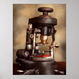 Poster Optométrie - Machine à couper les verres