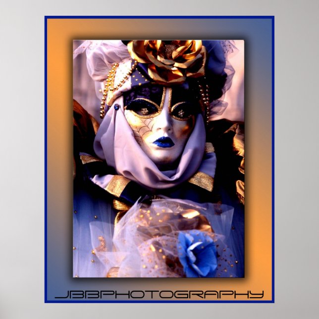 Poster or bleu carnaval (Devant)