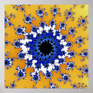 Poster Or et oeil bleu