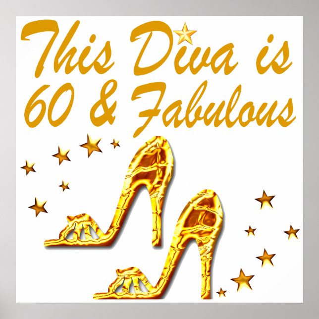 POSTER OR GLAMOREUX 60E ANNIVERSAIRE (Devant)