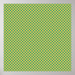 Poster Or jaune avec Pois vert émeraude STaylor