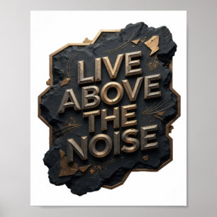 Poster Or Jouable LIVE AU-DESSUS DU BRUIT