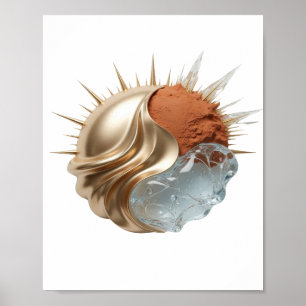Poster Or Or pur BEAUTÉ DORÉE Design audacieux