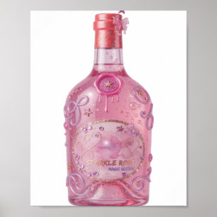 Poster Or rose pailleté édition magique en or fin