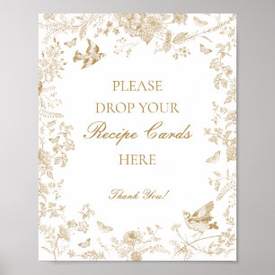 Poster Or Toile De Jouy Florale Partagez une Recette de M