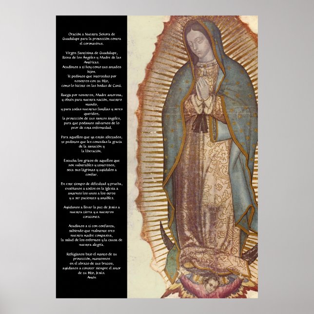 Poster Oración Guadalupe para la protección coronavirus (Devant)
