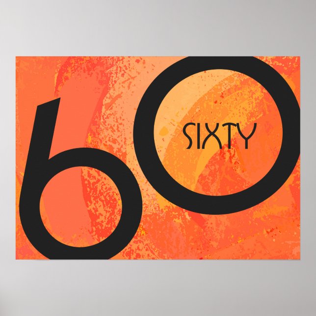 Poster Orange 60 Anniversaire de la Décennie (Devant)