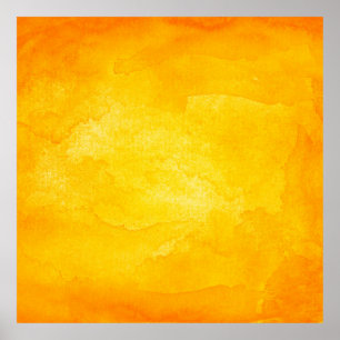 Poster Orange abstrait aquarelle macro texture fond