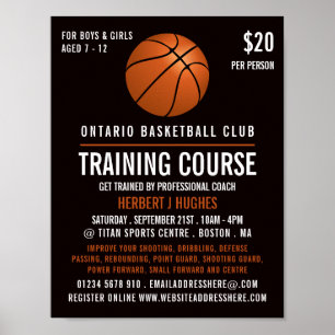 Poster Orange Basketball, Basket-Ball