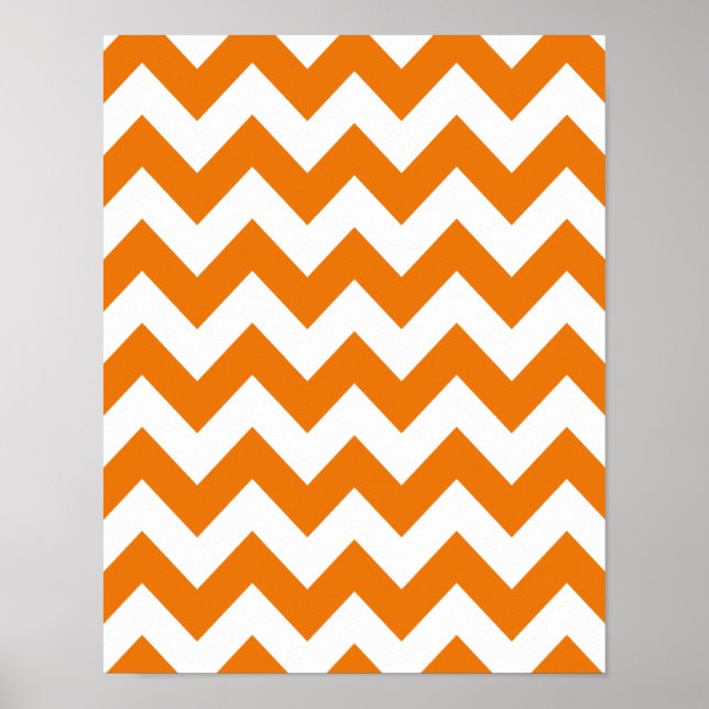 Poster Orange Bold Chevron (Devant)