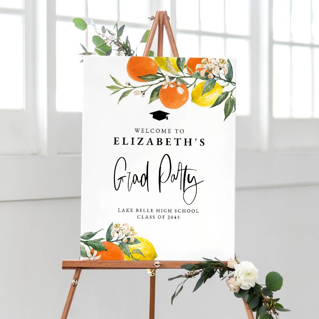 Poster Orange botanique et Garland de citron (Créateur téléchargé)