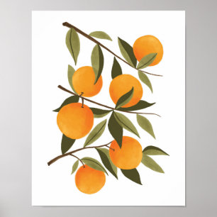 Poster Orange Branch Botanical Citrus Home Decor