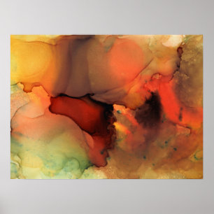 Poster Orange Brown Abstrait 59 Imprimer