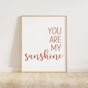Poster Orange Brûlé Tu Es Mon Soleil