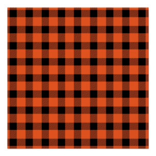 Poster Orange Buffalo Country Lumière Plaid
