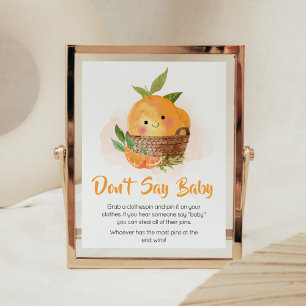 Poster Orange Citrus Little Cutie Ne pas dire bébé