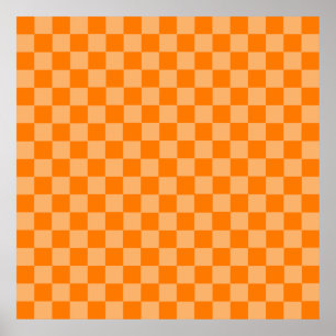 Poster Orange Combination Checkerboard par ShirleyTaylor