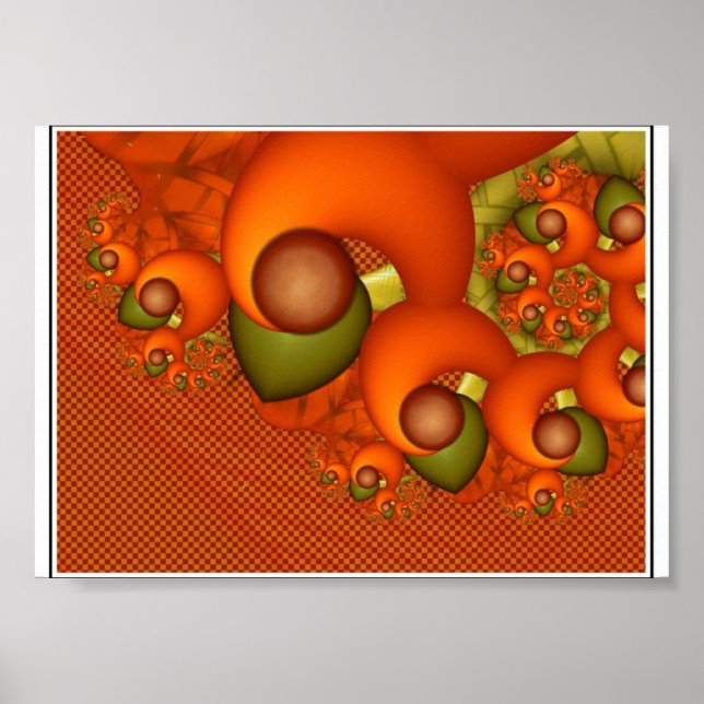 Poster Orange Et Vert Numéro 1 (Devant)