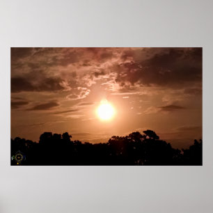 Poster Orange Fireball Sunrise Hot Springs National Park