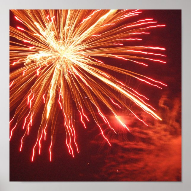 Poster Orange Firework (Devant)
