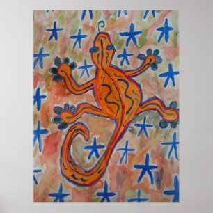 Poster Orange Gecko