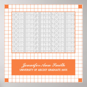 Poster Orange Grid Photo