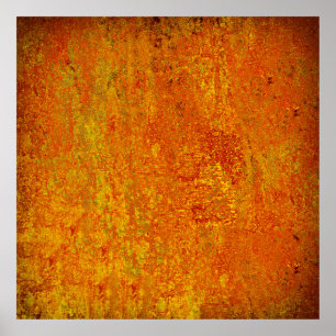 Poster Orange jaune grunge fond abstrait, art, backgr