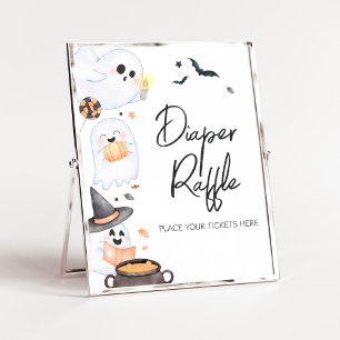 Poster Orange Little Boo Halloween Diner Raffle