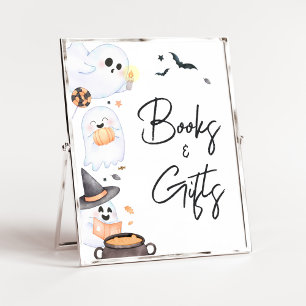 Poster Orange Little Boo Halloween Livres et Cadeaux
