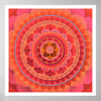 Poster Orange Mandala