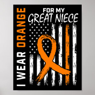Poster Orange Pour Ma Grande Nièce Leucémie Cancer Awards