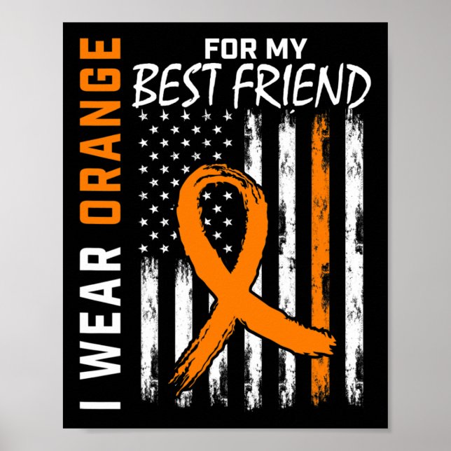 Poster Orange Pour Mon Meilleur Ami Drapeau De Sensibilis (Devant)