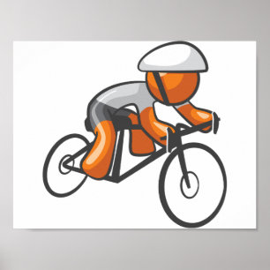 Poster Orange Racer Cycle Racer