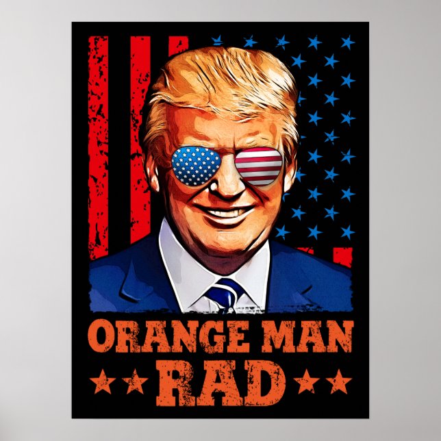 Poster orange rad pro trump (Devant)
