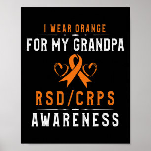 Poster Orange Ribbon Crpsrsd Sensibilisation Pour Grand-P
